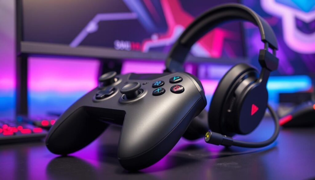 Spelkontroller och headset