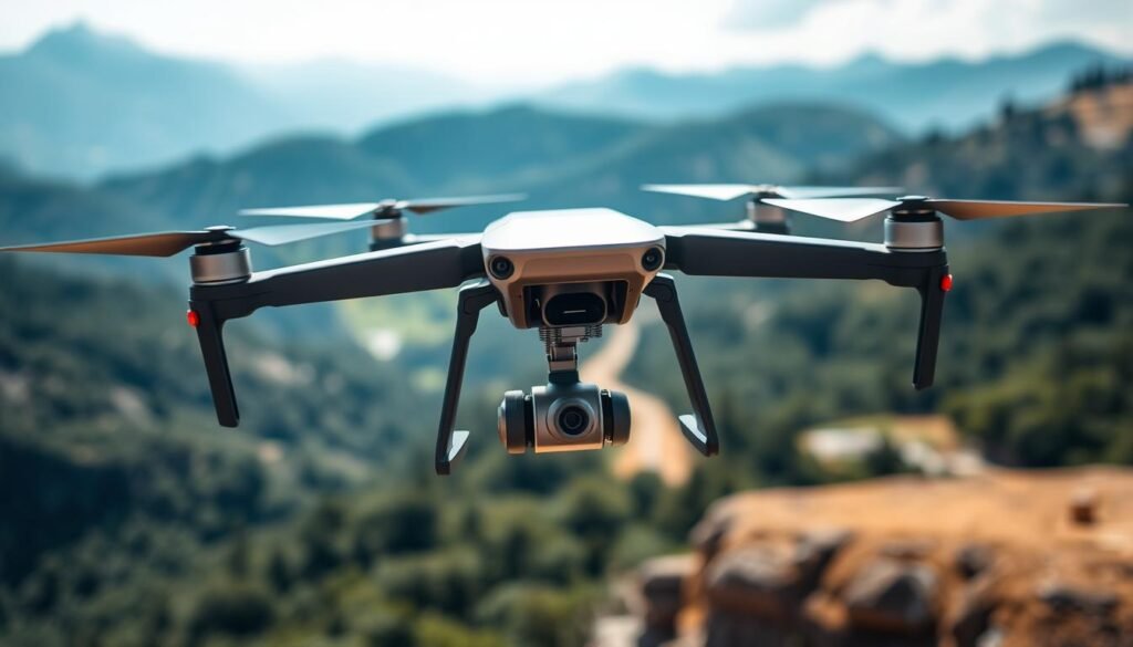 Drönare med gimbal-stabilisering
